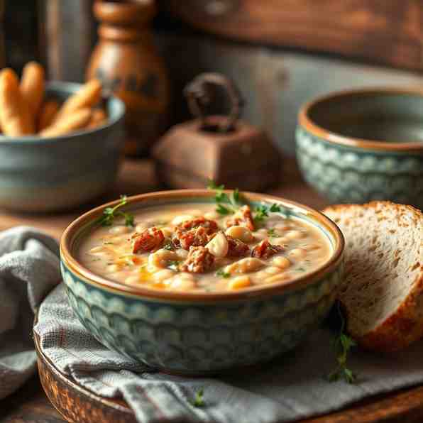 White Bean Soup Recipe with Smoked Pork